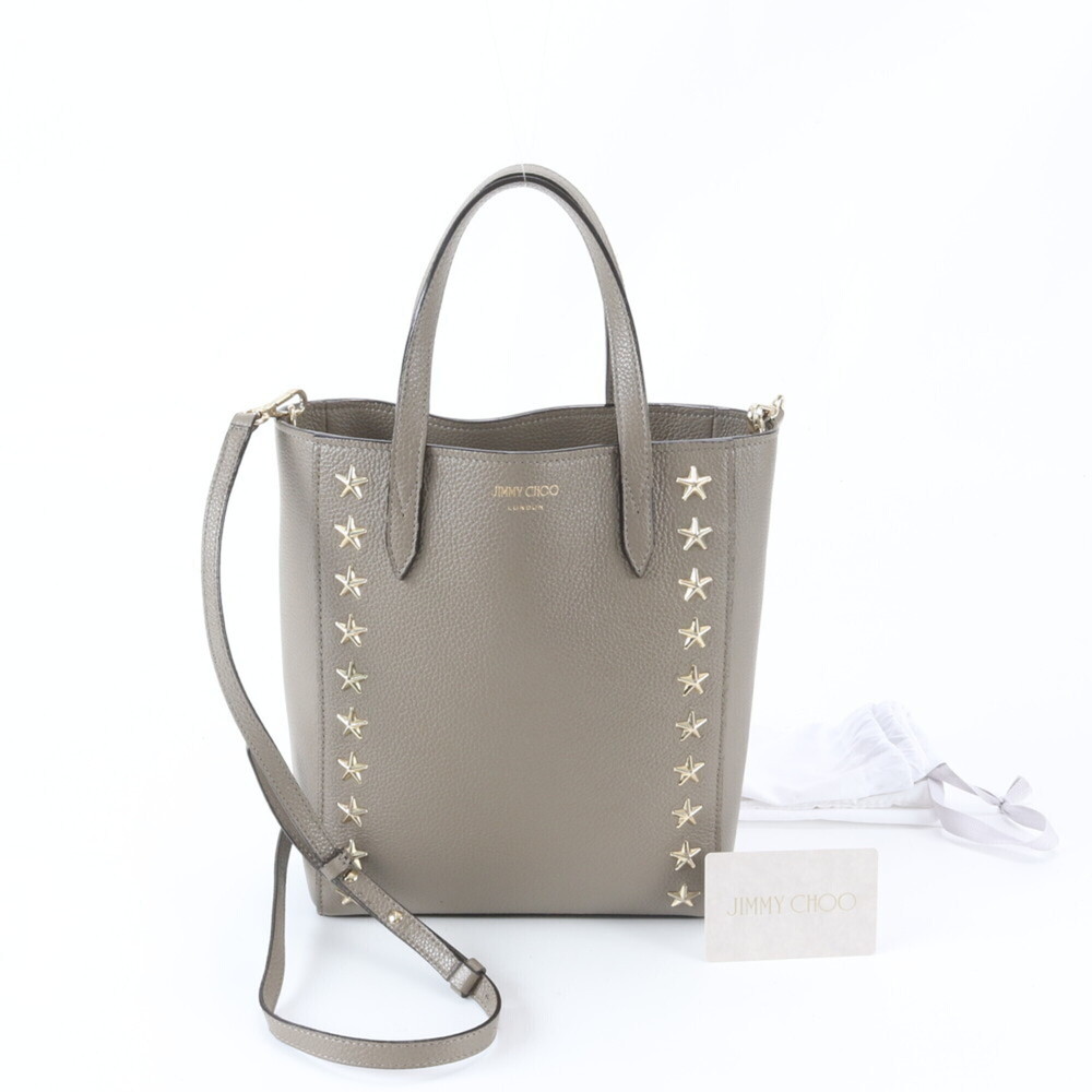 Jimmy Choo Pegasus Star Studded Leather 2-Way Shoulder Bag for Women (with Gu...